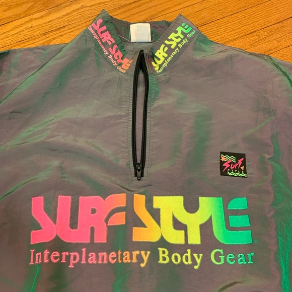 Vintage 90s Surf Style Pullover Windbreaker Jacket - Picture 2 of 8